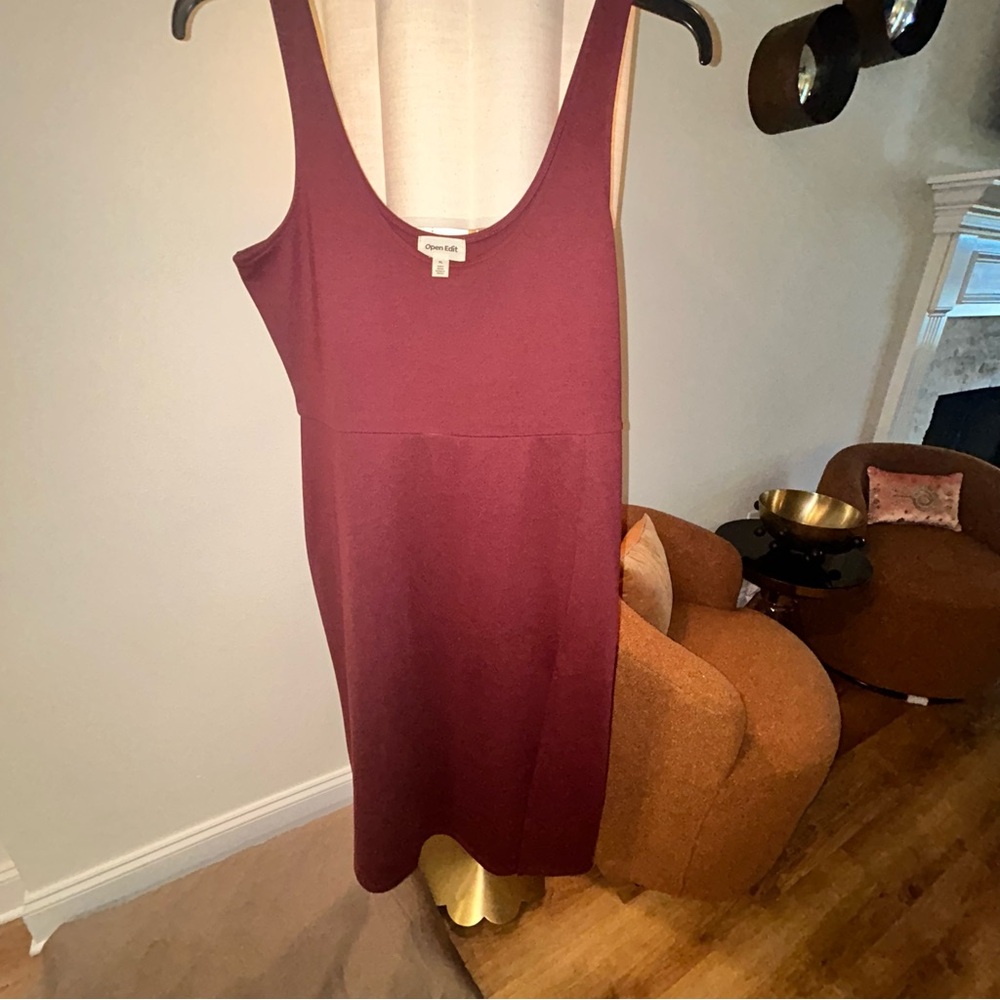 open edit  tank dress xl burgundy
